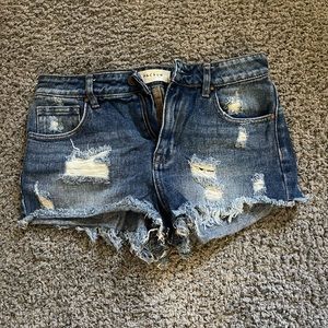 2 Dark washed Jean shorts